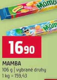MAMBA 106 g vybrané druhy