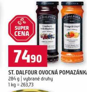 ST. DALFOUR OVOCNÁ POMAZÁNK 284 g vybrané druhy