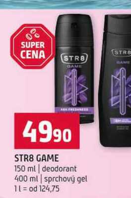 STR8 GAME 150 ml deodorant 400 ml sprchový gel