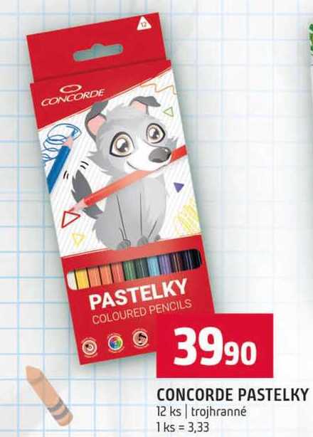 CONCORDE PASTELKY 12 ks trojhranné