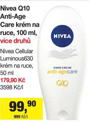 Nivea Q10 Anti-Age Care krém na ruce, 100 ml