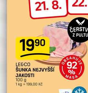 ŠUNKA NEJVYŠŠÍ JAKOSTI 100 g