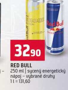 RED BULL 250 ml sycený energetický nápoj vybrané druhy