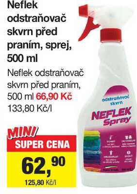 Neflek odstraňovač skvrn před praním, sprej, 500 ml
