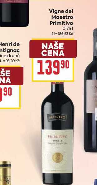 Vigne del Maestro Primitivo 0,75l