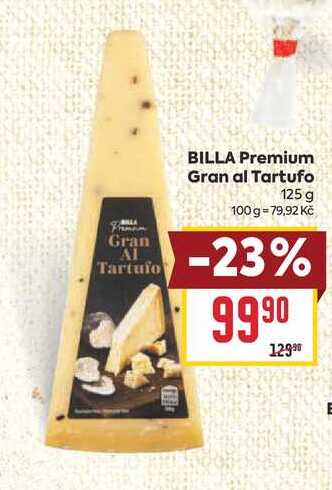 BILLA Premium Gran al Tartufo 125 g