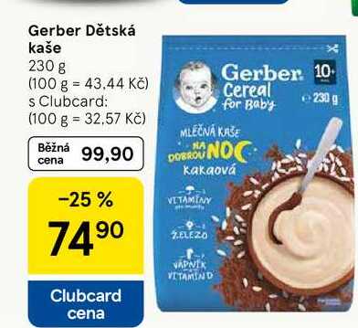 Gerber Dětská kaše, 230 g