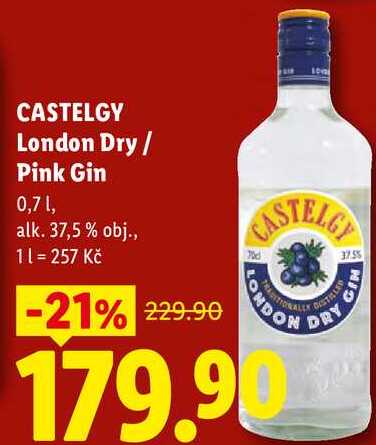 CASTELGY London Dry / Pink Gin, 0,7l
