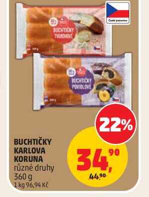 Buchtičky Karlova koruna 360g