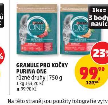 GRANULE PRO KOČKY PURINA ONE různé druhy | 750g
