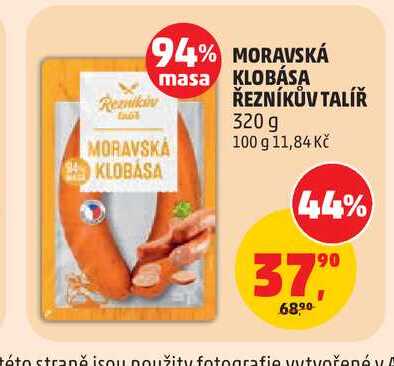 MORAVSKÁ KLOBÁSA ŘEZNÍKŮV TALÍŘ 320g