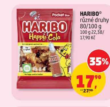 HARIBO* různé druhy 80/100 g