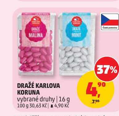 DRAŽÉ KARLOVA KORUNA vybrané druhy | 16g