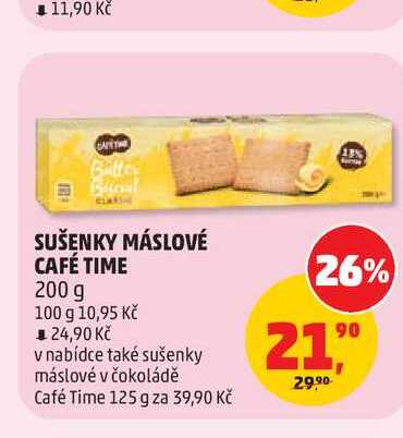 SUŠENKY MÁSLOVÉ CAFÉ TIME 200 g 