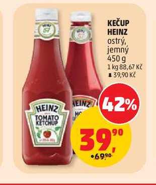 KEČUP HEINZ ostrý, jemný 450 g