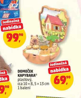 DOMEČEK KAPYBARA* plastový, cca 10 x 8,5 x 13 cm 1 balení