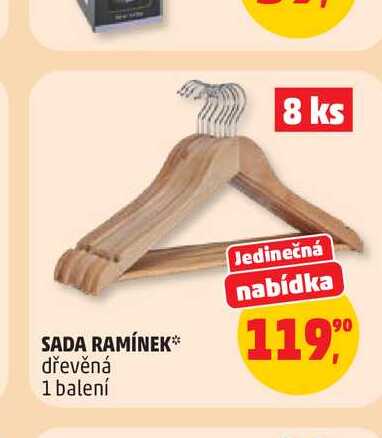 SADA RAMÍNEK* dřevěná 1 balení 