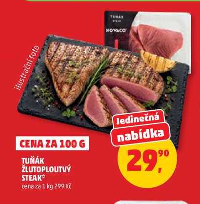 TUŇÁK ŽLUTOPLOUTVÝ STEAK* cena za 1 kg