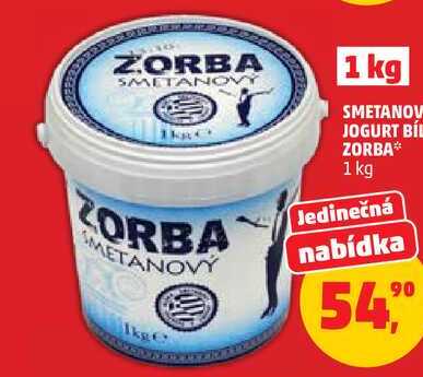 SMETANOVÝ JOGURT BÍLÝ ZORBA* 1 kg 
