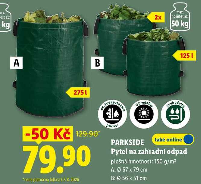 PARKSIDE  Pytel na zahradní odpad 
