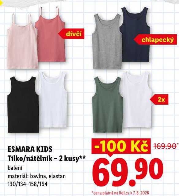 ESMARA KIDS Tílko/nátělník - 2 kusy**