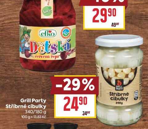 Grill Party Stříbrné cibulky 340/180 g