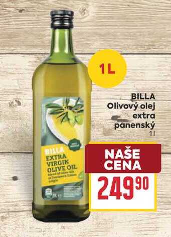 BILLA Olivový olej extra panenský 1l