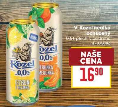 V. Kozel nealko ochucený 0,51, plech