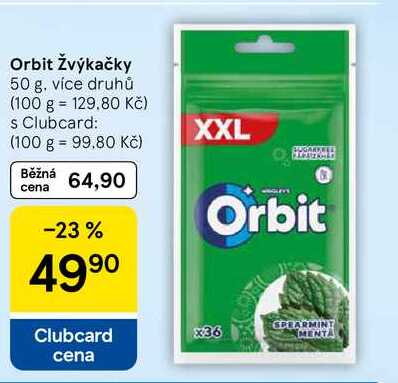 Orbit Žvýkačky, 50 g