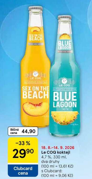 Le COQ koktejl 4.7 %, 330 ml
