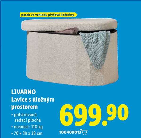 LIVARNO Lavice s úložným prostorem