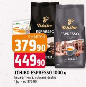 TCHIBO ESPRESSO 1000 g káva zrnková, vybrané druhy