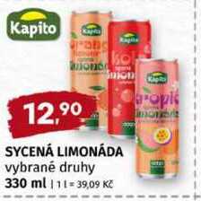 Kapito SYCENÁ LIMONÁDA vybrané druhy 330 ml