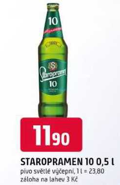 STAROPRAMEN 10 0,5 L pivo světlé výčepní