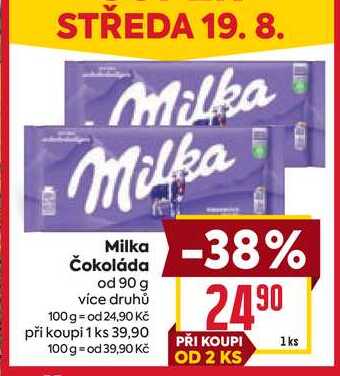 Milka Čokoláda od 90 g