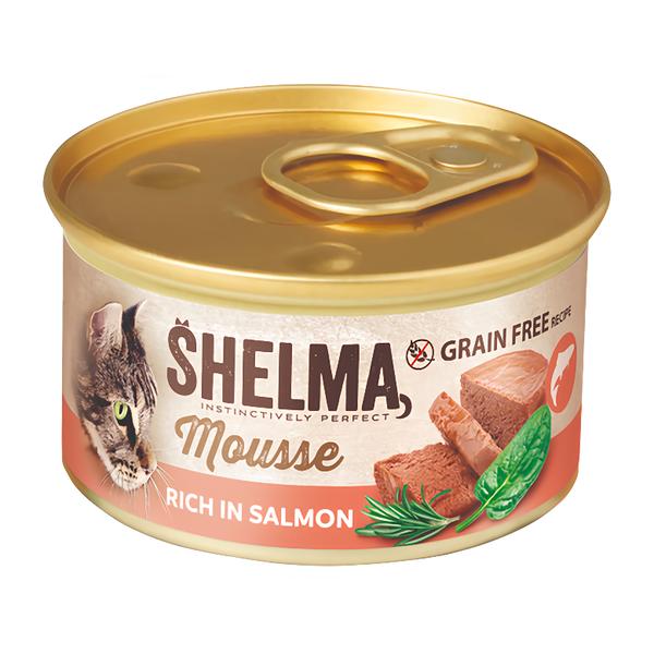 Shelma Pěna s lososem, špenátem a rozmarýnem pro kočky