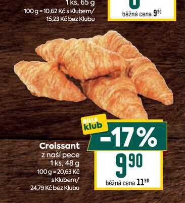 Croissant z naší pece 1ks, 48 g