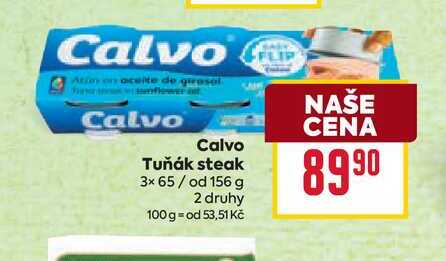 Calvo Tuňák steak 3x 65/ od 156 g