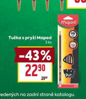 Tužka s pryží Maped 3 ks
