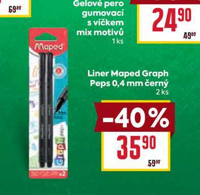 Liner Maped Graph Peps 0,4 mm černý 2 ks