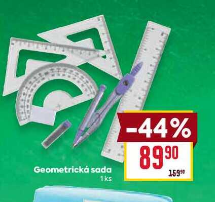 Geometrická sada 1ks 