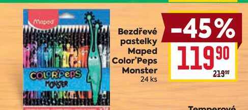 Bezdřevé pastelky Maped Color'Peps Monster 24ks
