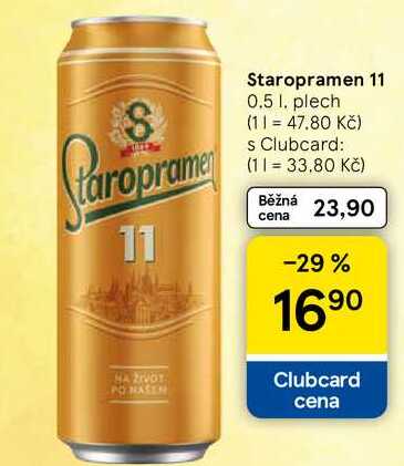 Staropramen 11, 0.5 l, plech 