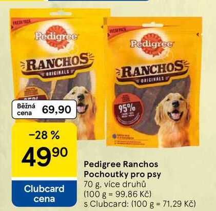 Pedigree Ranchos Pochoutky pro psy, 70 g