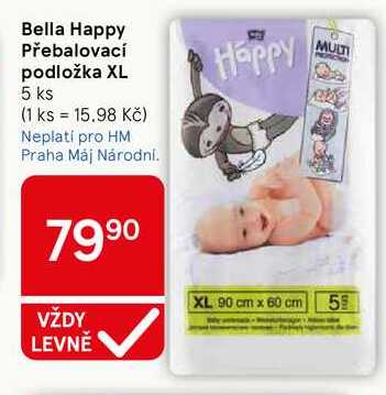 Bella Happy Přebalovací podložka XL, 5 ks 