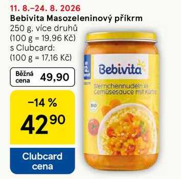 Bebivita Masozeleninový příkrm, 250 g