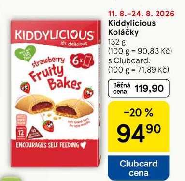 Kiddylicious Koláčky, 132 g