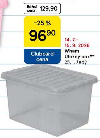 Wham Úložný box, 25. l, šedý