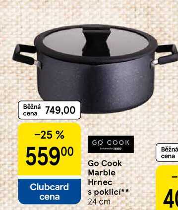Go Cook Marble Hrnec s poklicí 24 cm