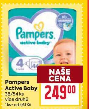 Pampers Active Baby 38/54 ks 
